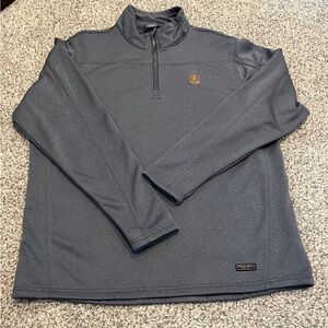 Men’s Gray Quarter-Zip Pullover- XL